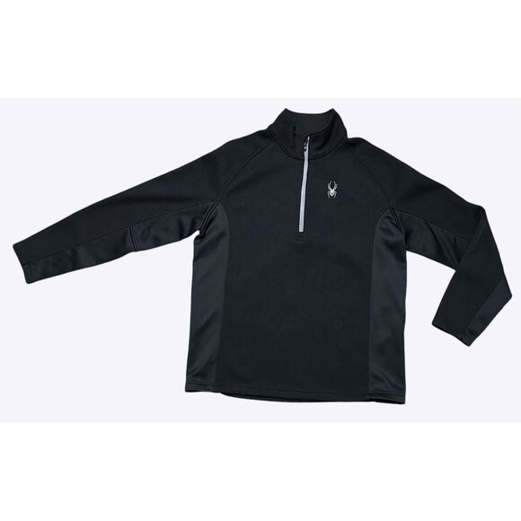 Spyder Mens Black 1/4-Zip Outbound Stryke Sweater Jacket Pullover Size XL - Picture 2 of 9